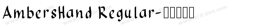 AmbersHand Regular字体转换